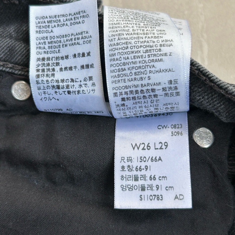 Levi's Charcoal Slim Straight Jeans - Picture 7 of 14
